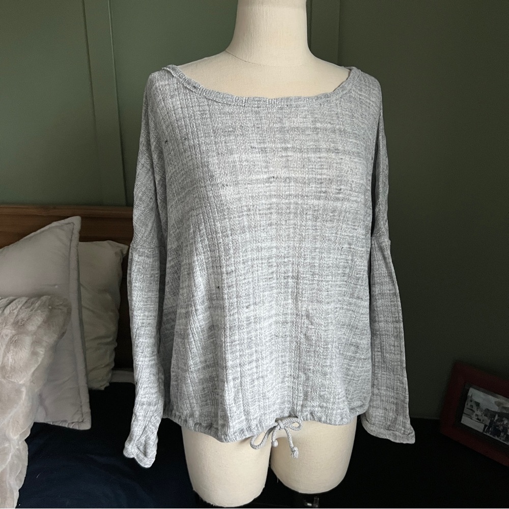 Anthropologie Lightweight Gray Sweater Sz  XL